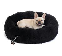 One PETS-TOP Cama para Perros Medianos, Redonda Dodo Donut Sofa Cojin Medianos Verano Invierno Antiestres Calentita Colchon Fluffy Relax Dog Bed XXL (Negro, 95x95x21)