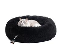 One PETS-TOP Cama para Perros Pequenos, Redonda Dodo Donut Sofa Cojin Medianos Verano Invierno Antiestres Calentita Colchon Fluffy Relax Dog Bed XXL s (Negro, 60x60x17)