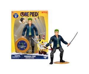 One Piece Actionfigur Zorro, 15,24 cm, mit 5 Zubehörteilen, enthält austauschbar