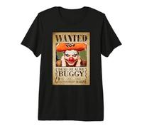 One Piece Buggy The Clown Pirate Wanted Poster Camiseta Premium