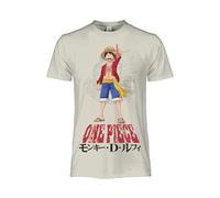 One Piece Camiseta Oficial Monkey D. Luffy - Tshirt Unisex de Algodón, Manga Corta. Corte Regular para Adulto y Niño M