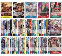 One Piece Card Game - 50 Cartas Diferentes de One Piece, Incluyendo 5 Cartas holográficas garantizadas - Inglés