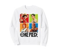 One Piece Character Squares Map Sudadera