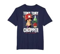 One Piece Chopper Schematic Camiseta, Hombre Tallas Grandes, Azul Marino, 2X Alto