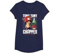 One Piece Chopper Schematic Camiseta, Niñas, Azul Marino, S