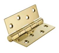 One Piece-Dooroom Brass Thick Bearing Hinges 4"x3"x3mm 5"x3"x3mm Black Gold with Screws 1Pcs(PVD,4 Inch)