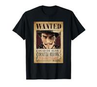 One Piece Dracule Mihawk Pirate Wanted Poster Camiseta