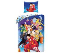 One Piece Egghead Funda Nórdica Cama 90 140x200 + Funda Almohada Luffy | Ropa de cama reversible individual | La tripulación llega a la isla misteriosa | Microfibra suave Oeko-Tex secado rápido