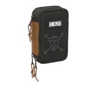 One Piece - Estuche Escolar con 37 Útiles Incluidos, Estuche Infantil, Estuche Niño, Ideal para Niños de 5 a 14 Años, Cómodo y Versátil, Calidad y Resistencia, 12.5x5.5x19.5 cm