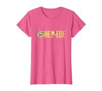 One Piece Gráfica Calavera Sanji Anime Camiseta, Mujer, Rosa Jaspeado, XL