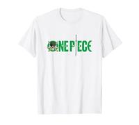 One Piece Gráfica Calavera Zoro Anime Camiseta, Hombre, Blanco, 5XL