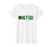 One Piece Gráfica Calavera Zoro Anime Camiseta, Mujer, Blanco, XXL
