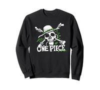 One Piece Green Doodle Jolly Roger Logo Sudadera