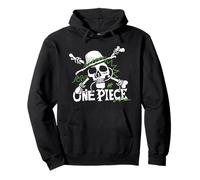 One Piece Green Doodle Jolly Roger Logo Sudadera con Capucha