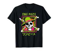 One Piece Jolly Roger Colourful Logo Camiseta
