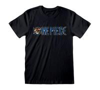One Piece Logo Hombre Camiseta Negro 100% algodón Regular