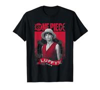 One Piece Luffy Etched Portrait Camiseta, Hombre, Negro, XL