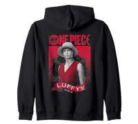 One Piece Luffy Etched Portrait Oficialmente autorizado Sudadera con Capucha