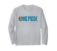 One Piece Luffy Jolly Roger Blue Logo Manga Larga