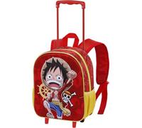 Karactermania Mochila con ruedas One Piece Luffy 3D pequeña roja 26 x 34 cm 12.5 L