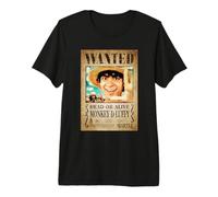One Piece Luffy Pirate Wanted Poster Camiseta Premium