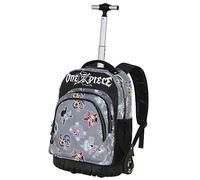 One Piece-Mochila Trolley GTS FAN, 32 x 47 cm, Capacidad 39 L, Gris Skull Symbols