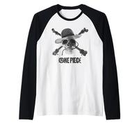 One Piece Mono Skull & Logo Camiseta Manga Raglan