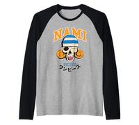 One Piece Nami Collegic Skull Camiseta Manga Raglan