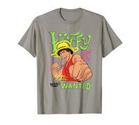 One Piece Neon Luffy Most Wanted Camiseta