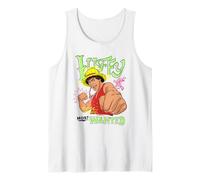 One Piece Neon Luffy Most Wanted Camiseta sin Mangas