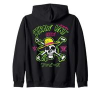 One Piece Neon Skull and Cross Bones Sudadera con Capucha