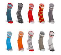One Piece Op/3/Cvx10 Calcetines, Rojo/Gris/Azul/Blanco/Naranja, 31-34 cm (Pack de 10) para Niños