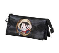 One Piece Ropes-Estuche Portatodo Triple, Negro, 23 x 11 cm