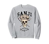 One Piece Sanji Collegic Skull Sudadera