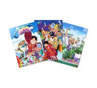 One piece set de 3 fundas transparentes egghead saga