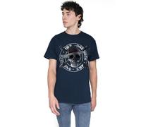 mandarin creative ltd One Piece Skull & Cross Bones Stamp T Shirt Camiseta, Azul Marino, 3XL Unisex Adulto