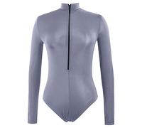 One Piece Swimsuits Bañador Talla Grande Interior Moldeadora de Abierta para Mujer Mono Sin Costuras de Cintura Alta Conjunto Bikini Sexy Realce One Piece Swimsuits Bañador Talla (Grey XXXXL)