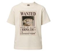 One Piece Camiseta Niño y Niño Zoro Wanted Poster - Camiseta Oficial Anime de Algodón, Recompensa de 1.111 de Berry - Camiseta Idea Regalo Niños, beige, 9 años