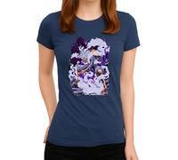 One Piece Wanted Luffy Sombrero de paja | Monkey D. Luffy Gear 5 Style III, camiseta para mujer, azul marino, M