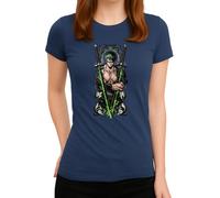 One Piece Wanted Luffy Sombrero de paja | Monkey D. Luffy Gear 5 Style IX - Camiseta para mujer, azul marino, L