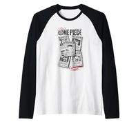One Piece Wanted Posters Camiseta Manga Raglan