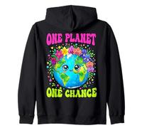 One Planet One Chance Día de la Tierra Estudiantes Maestros Sudadera con Capucha