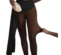 One-Seam Shaping Leggings Fleece Lined Tights for Women Tummy Control