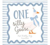 One Silly Goose First Birthday Party Guest Book: With Gift Log And Thank You Tracker - Blue Retro Edition