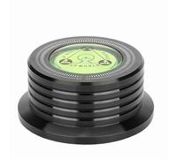 (One-size, black) Universal 60Hz Lp Vinyl Record Player Disc Turntable Stabilizer with Level Aluminum Alloy Weight Clamp