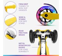ONE Special Edt. Patinete para niños 3-6 años Ruedas led 50 kg Plegable Altura regulable Fun pro