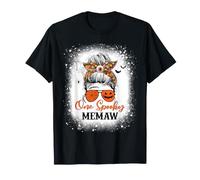 One Spooky Memaw - Gafas de Sol para Halloween, diseño de moño desordenado Camiseta