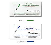 One Step - 50 Pruebas de Ovulación 20 mIU/ml y 20 Tests de Embarazo 10mIU/ml Formato 3,5 mm.