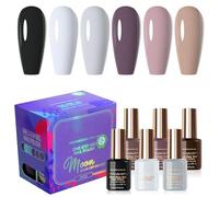 One Step Esmalte de uñas 3 en 1 15ML, Set de 6pcs 3 en 1 One Step Esmalte de Uñas, Esmalte de uñas One Step U-V Gel Nail Polish, para el hogar y manicura profesional, 07