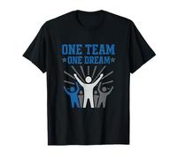One Team One Dream Teamwork Plantilla de motivación gráfica Camiseta